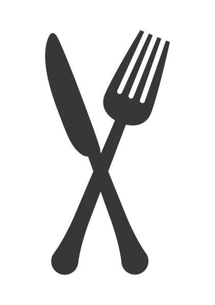 Fork and knife icon. Cutlery and menu. vector graphic — Stock Vector