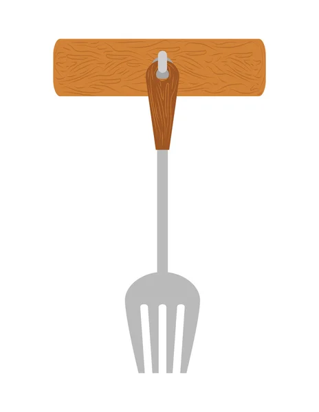 Fork, icon. Cutlery and menu. vector graphic — Stock Vector