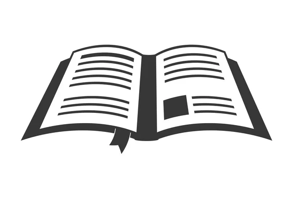 Икона книги. Концепция чтения. Векторная графика — стоковый вектор