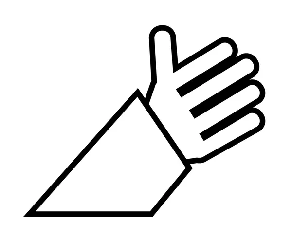 Icône main. Un geste avec les doigts. Graphique vectoriel — Image vectorielle