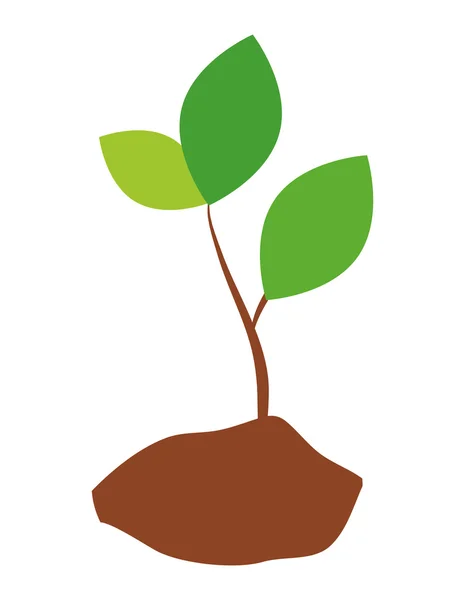 Leaf icon. Думай о зеленой концепции. Векторная графика — стоковый вектор