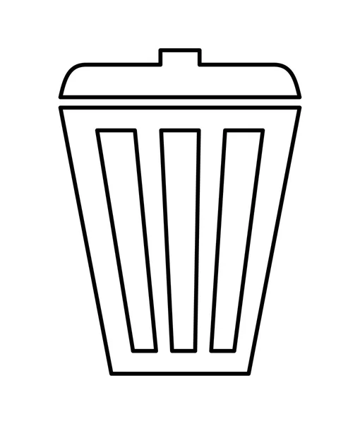 Icono de la basura. Piensa en el concepto verde. Gráfico vectorial — Vector de stock