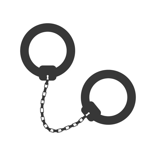 Handcuffs icon. Justice and law. vector graphic — Stock Vector