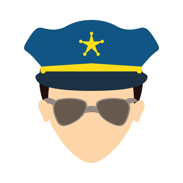 Policeman icon. Justice and law. vector graphic — Stock Vector