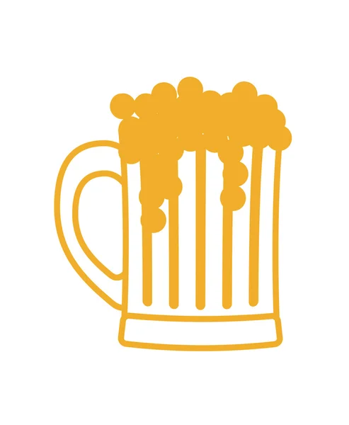 Ícone de vidro. Bebida de cerveja. gráfico vetorial — Vetor de Stock