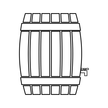 Varil simgesi. Bira içecek. vektör grafiği