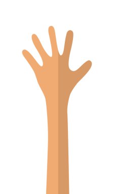 El simgesi. Palm tasarım. Vektör grafiği