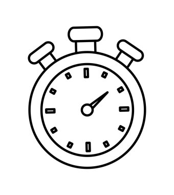 Kronometre simgesi. Zaman tasarımı. vektör grafiği