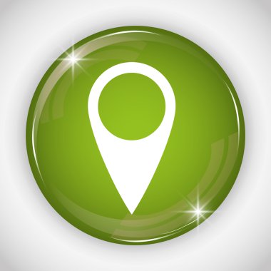 gps düğmesi simgesi. Sosyal medya tasarımı. vektör grafiği