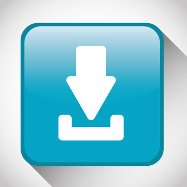 indirme düğmesi simgesi. Sosyal medya tasarımı. vektör grafiği