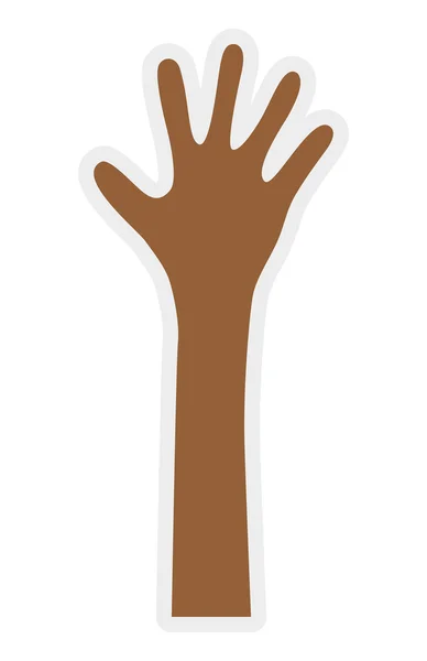 Icona della mano. Design delle palme. Grafico vettoriale — Vettoriale Stock