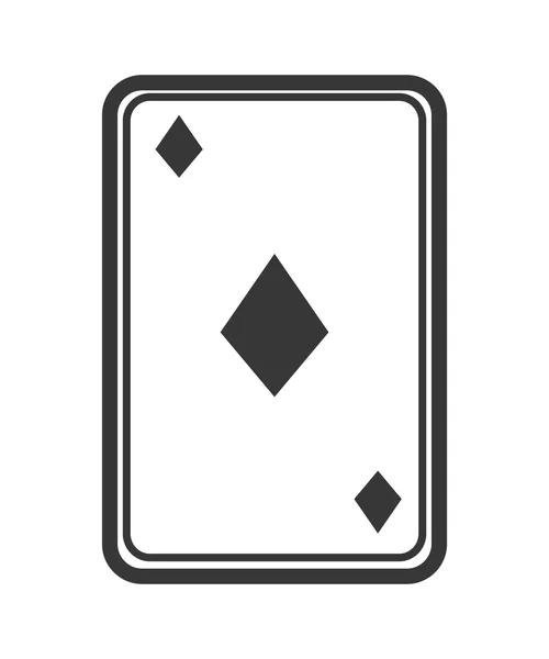 Icono de tarjeta. Diseño de Casino y Las Vegas. Gráfico vectorial — Archivo Imágenes Vectoriales