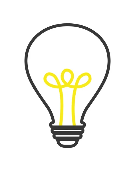 Icône ampoule. Énergie ou conception d'idées. Graphique vectoriel — Image vectorielle