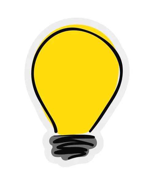 Значок лампочки. Энергия или дизайн идей. Векторная графика — стоковый вектор