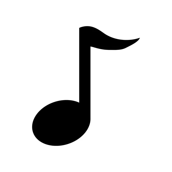 Icono de la nota. Diseño musical. Gráfico vectorial — Archivo Imágenes Vectoriales