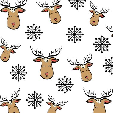 geyik simgesi karikatür. Mutlu Noeller. Vektör grafiği