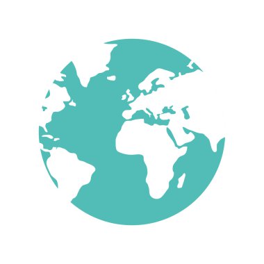 Earth simgesini. Planet tasarım. Vektör grafiği