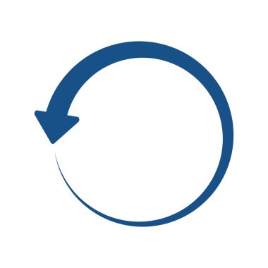 Bir ok simgesi çemberi. Yön tasarım. Vektör grafiği