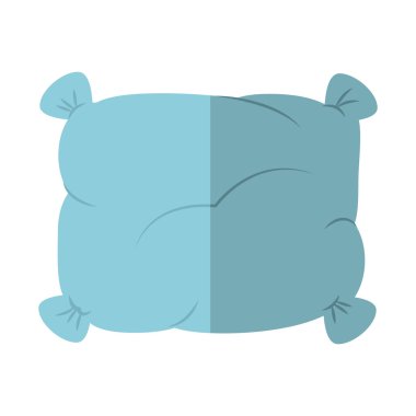 yastık simgesi. dinlenme ve uyku tasarım. Vektör grafiği