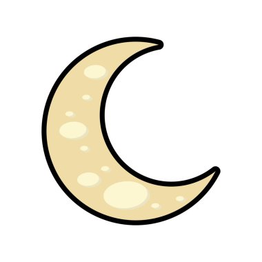 Ay simge. Gece tasarım. Vektör grafiği