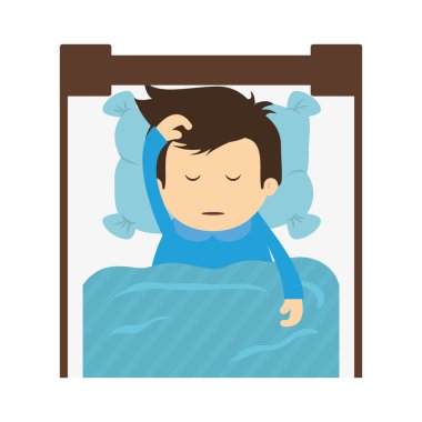 Çocuk uyku simgesi. dinlenme ve uyku tasarım. Vektör grafiği
