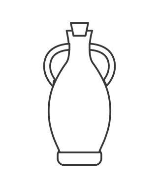 Zeytinyağı şişesi simgesi. Organik ve sağlıklı gıda tasarımı. Vektör g