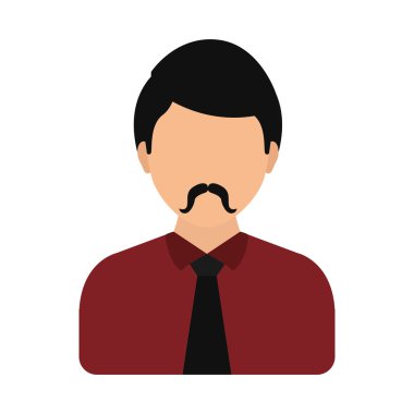 Adam simgesi. Avatar kişi tasarım. Vektör grafiği