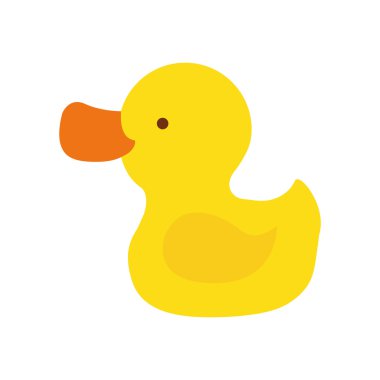 Ördek simgesi. Oyuncak tasarım. Vektör grafiği