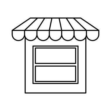 Klasik Dükkanı simgesi. Tasarım saklayın. Vektör grafiği