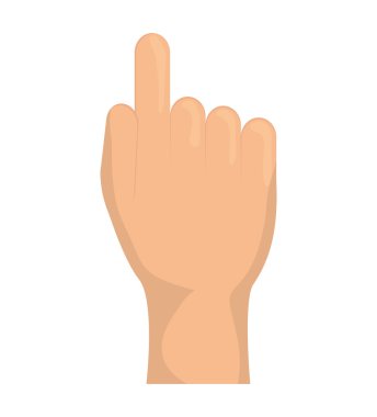 Parmak simgesiyle jest. Humand el tasarım. Vektör grafiği