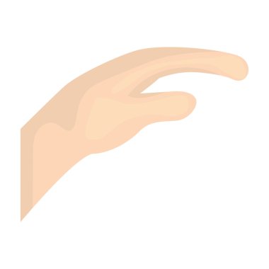 Parmak simgesiyle jest. Humand el tasarım. Vektör grafiği