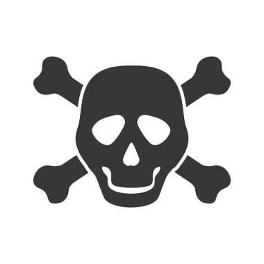 Kafatası simgesi. Ölüm tasarım. Vektör grafiği