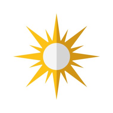 güneş simgesi. Hava tasarım. Vektör grafiği