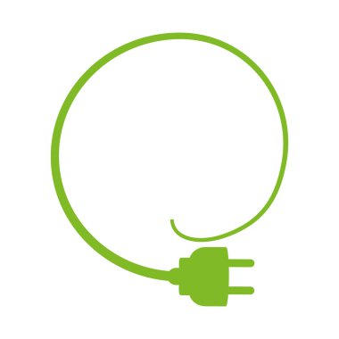 Tak simgesi. Enerji tasarım kaydedin. Vektör grafiği