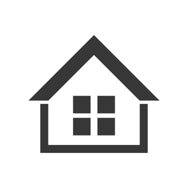 House simge. Aile ev tasarımı. Vektör grafiği