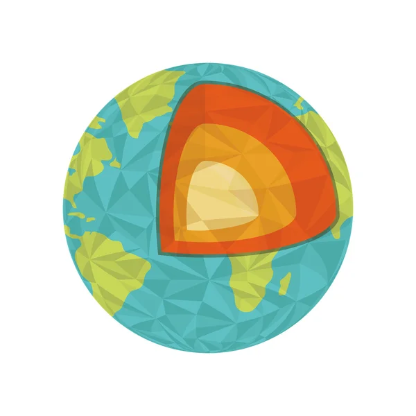 Maan ikoni. Planeetan suunnittelu. Vektorigrafiikka — vektorikuva