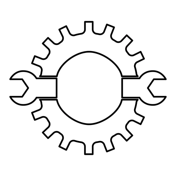 Icono de llave inglesa. diseño de herramientas. gráfico vectorial — Vector de stock