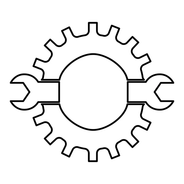 Ikon kunci pas. Desain alat. grafik vektor - Stok Vektor