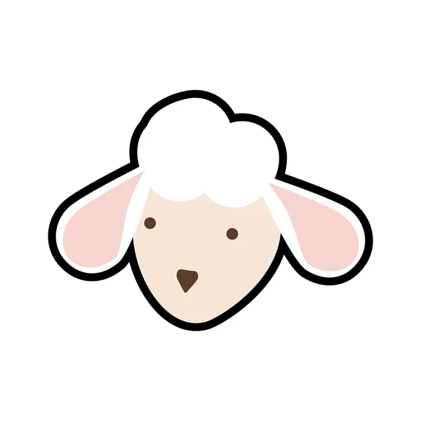 Icône de mouton. Design animal mignon. Graphique vectoriel — Image vectorielle