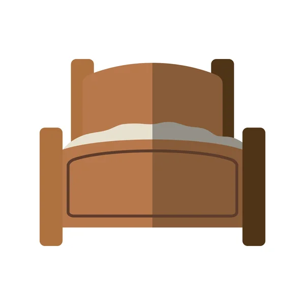 Icono de la cama. diseño de descanso y sueño. Gráfico vectorial — Vector de stock