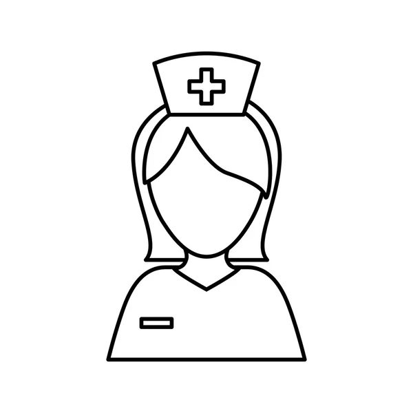 Νοσοκόμα εικονίδιο. Ιατρική και υγειονομική περίθαλψη σχεδιασμού. Διανυσματικό γραφικό — Διανυσματικό Αρχείο