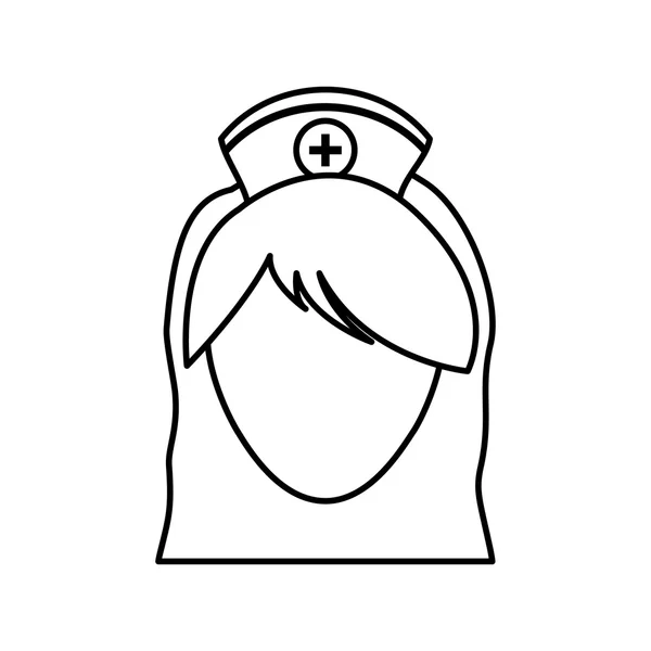 Икона медсестры. Медицинский и медицинский дизайн. Векторная графика — стоковый вектор