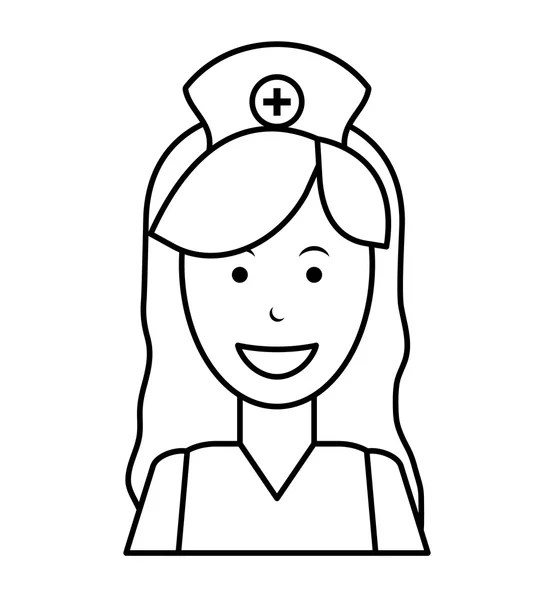 Icône infirmière. Conception médicale et de soins de santé. Graphique vectoriel — Image vectorielle
