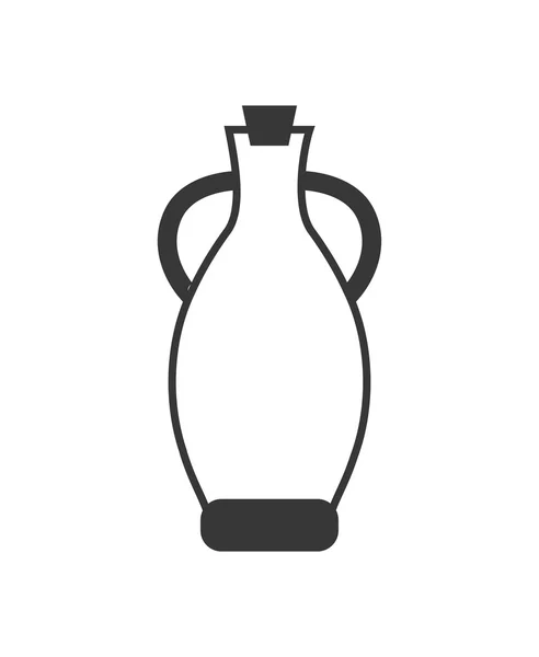 Icono de botella de aceite de oliva. Diseño de alimentos orgánicos y saludables. Vector g — Vector de stock