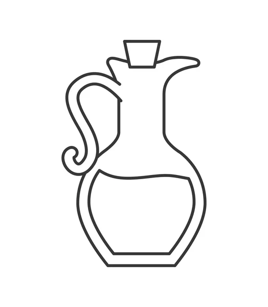 Icono de botella de aceite de oliva. Diseño de alimentos orgánicos y saludables. Vector g — Vector de stock
