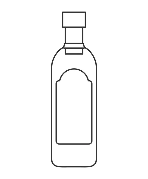 Olivolja flaska ikon. Organisk och hälsosam mat utformning. Vector g — Stock vektor