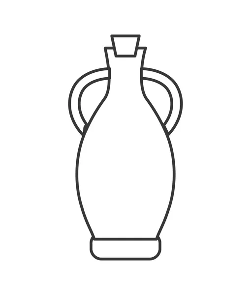 Icona bottiglia di olio d'oliva. Design del cibo biologico e sano. Vettore g — Vettoriale Stock