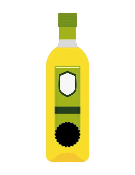 Ícone de garrafa de azeite. Design de alimentos orgânicos e saudáveis. Vector g —  Vetores de Stock