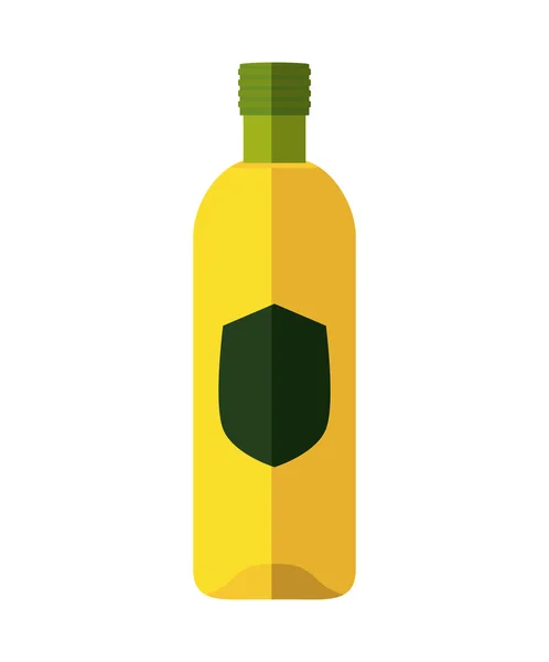 Icono de botella de aceite de oliva. Diseño de alimentos orgánicos y saludables. Vector g — Archivo Imágenes Vectoriales