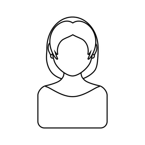 Icono mujer. diseño de persona avatar. Gráfico vectorial — Vector de stock